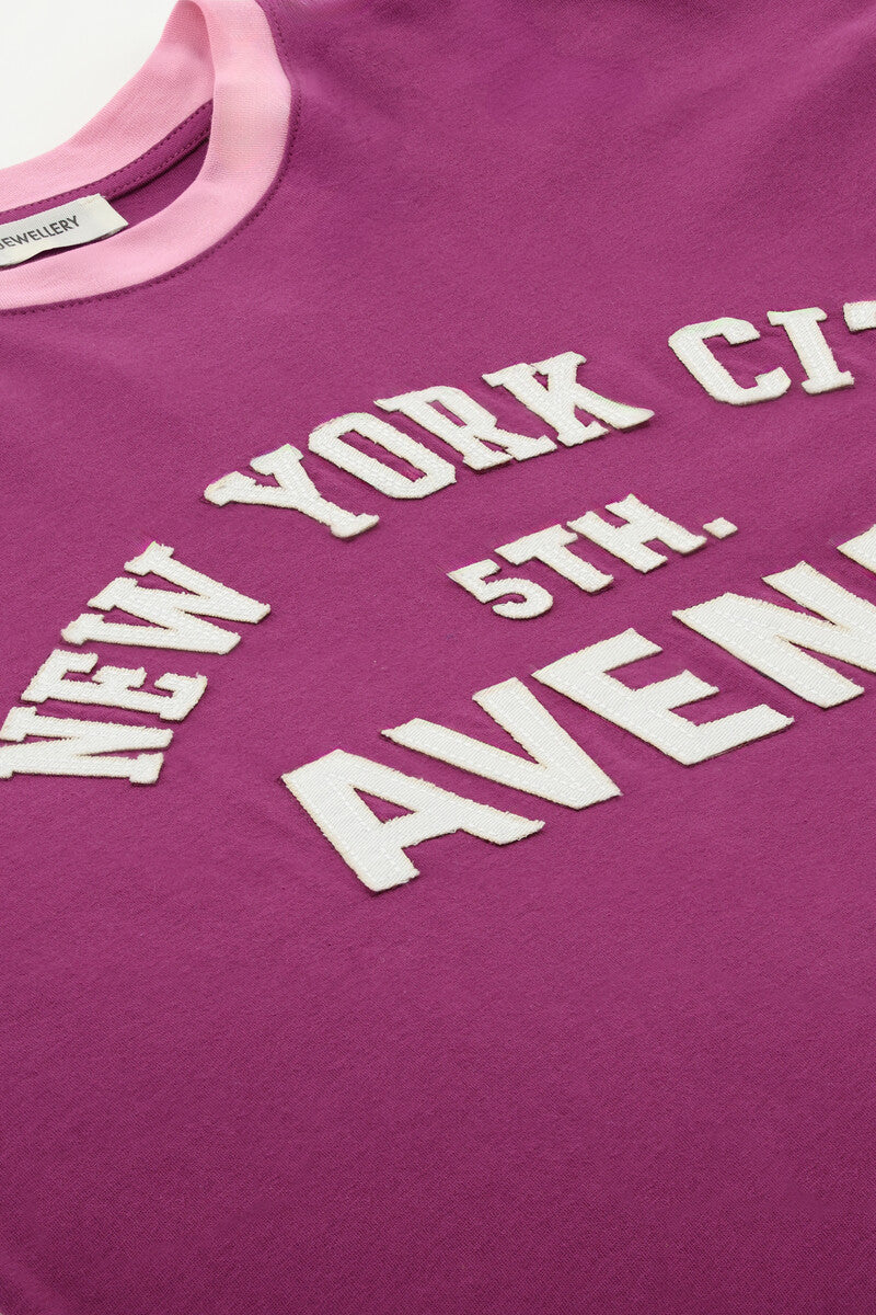 T-shirt "5th Avenue" Paars