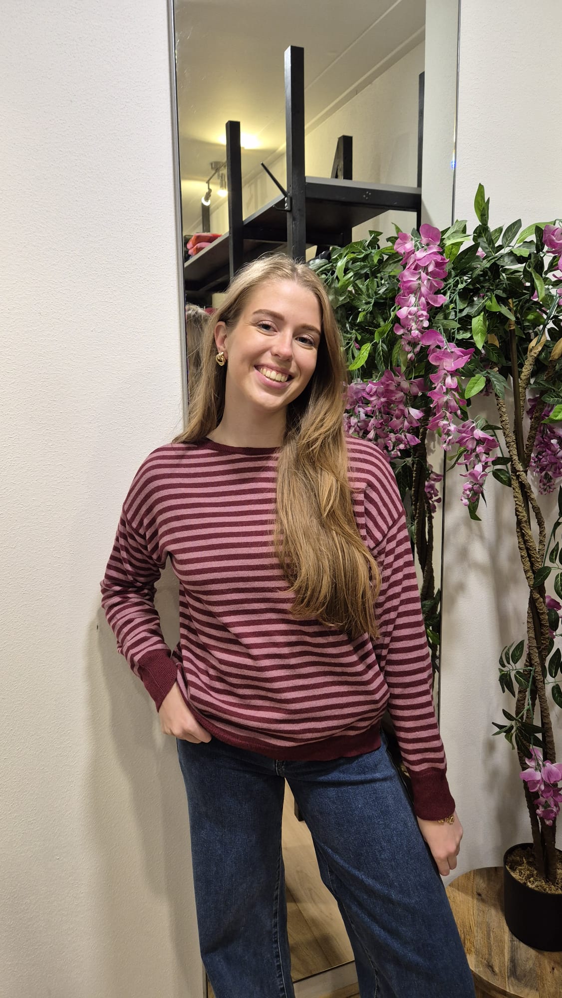 TbDtruitjestreepBordeaux_roze__1