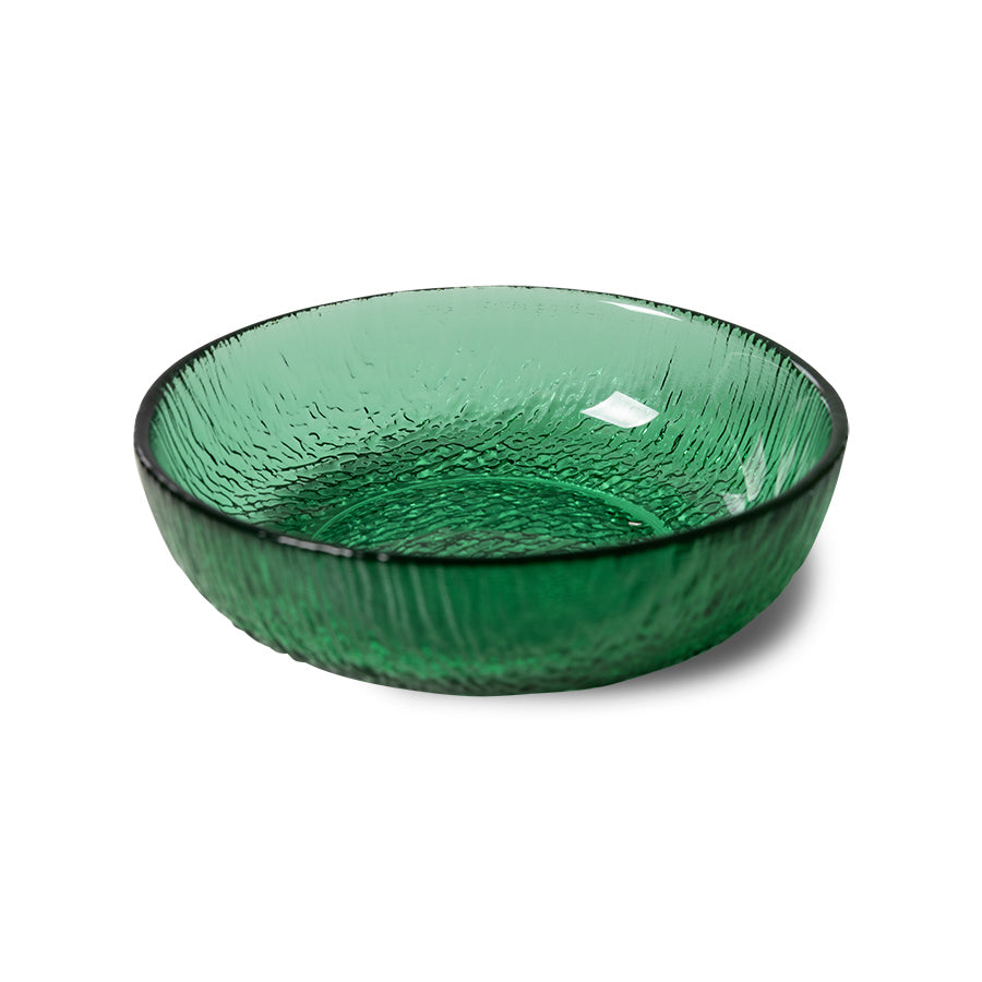 The emeralds: glass dessert bowl