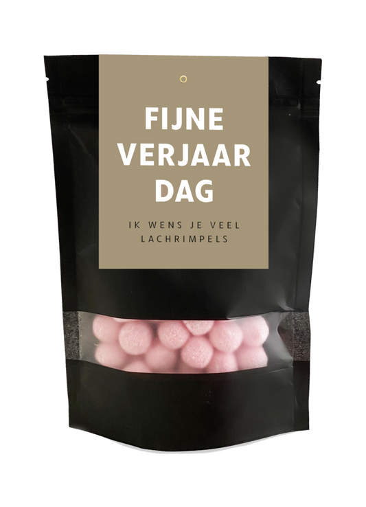 Toffee ballen Fijne verjaardag toffee