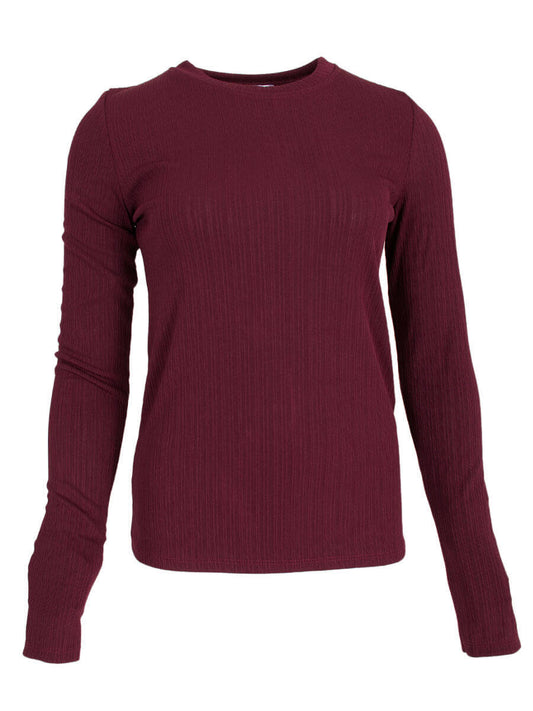 Top met streep Bordeaux