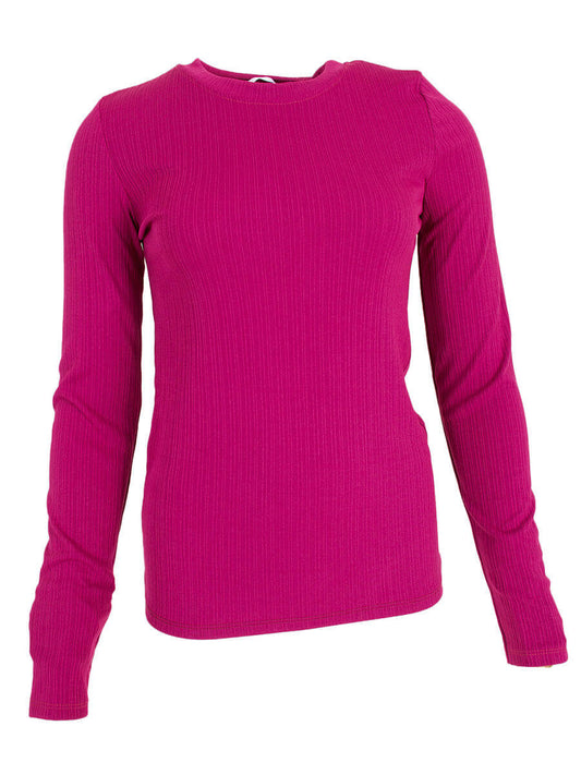Top met streep Magenta