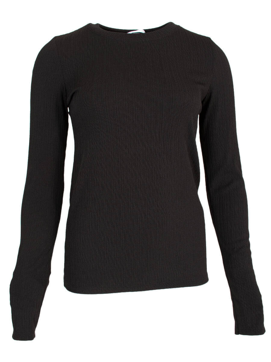 Top met streep Zwart
