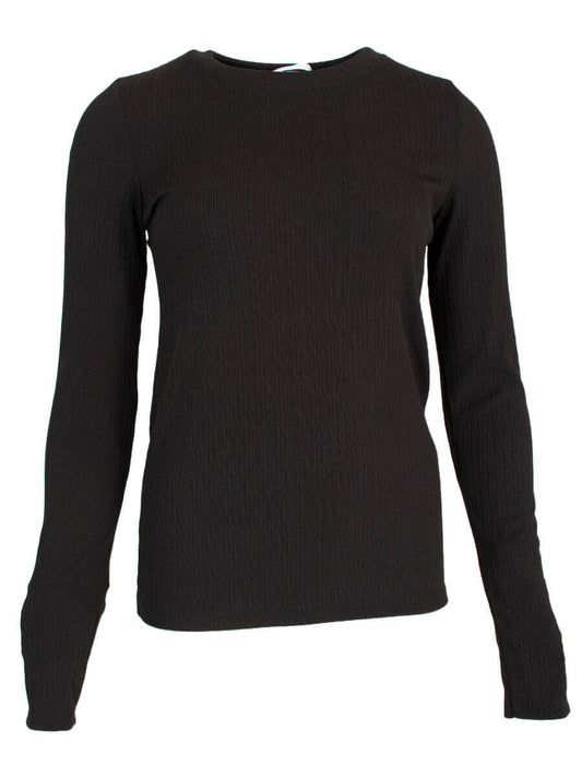 Top met streep Zwart