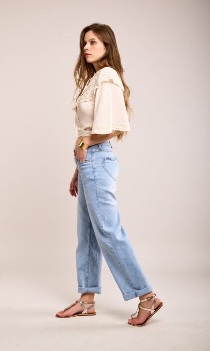Toxik3 Jeans Hearts blauw