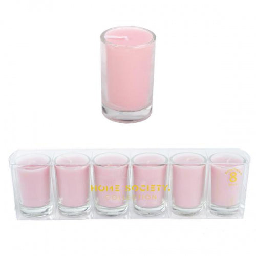 Votive Candle pink Set 6 646031