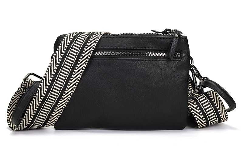 Zwart crossbody en schoudertasje Brussel