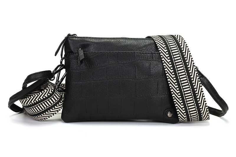 Zwart crossbody en schoudertasje Brussel