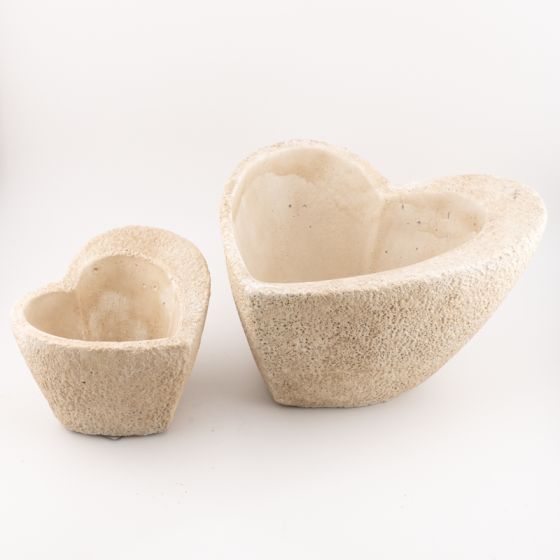 Aardewerk tray heart S