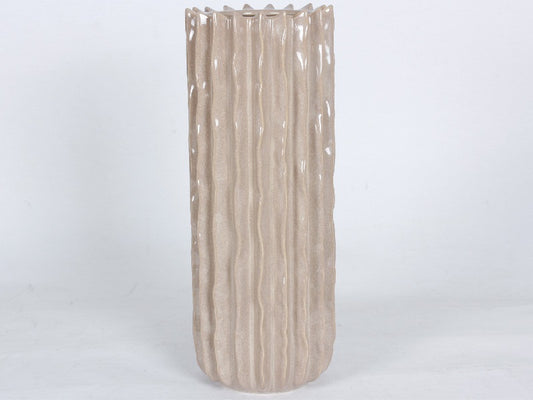 Aardewerk vaas Reed S beige