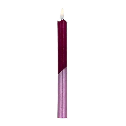 LED Kaars Velvet Berry 2 stuks