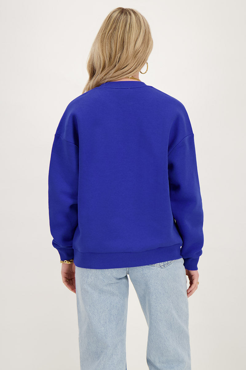 My jewellery sweater la joie de vivre blue Blauw