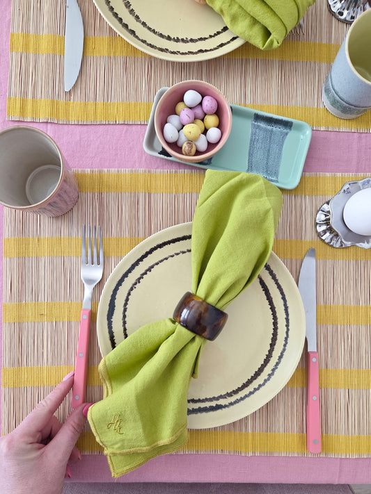 HKliving Bamboo placemat lemon