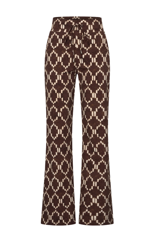 Mi piace Trousers Heavy Ikat Print Espresso