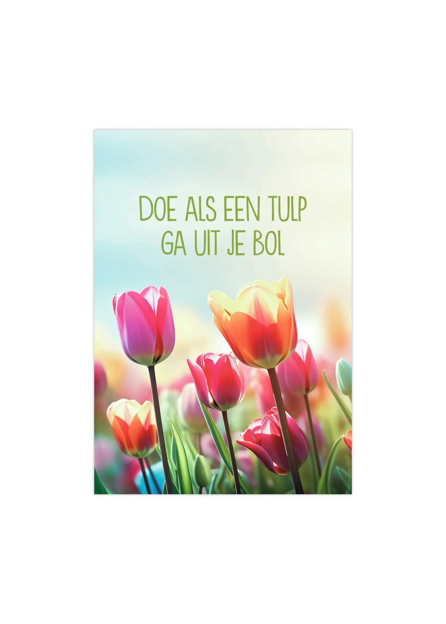 Poster A5 doe als een tulp