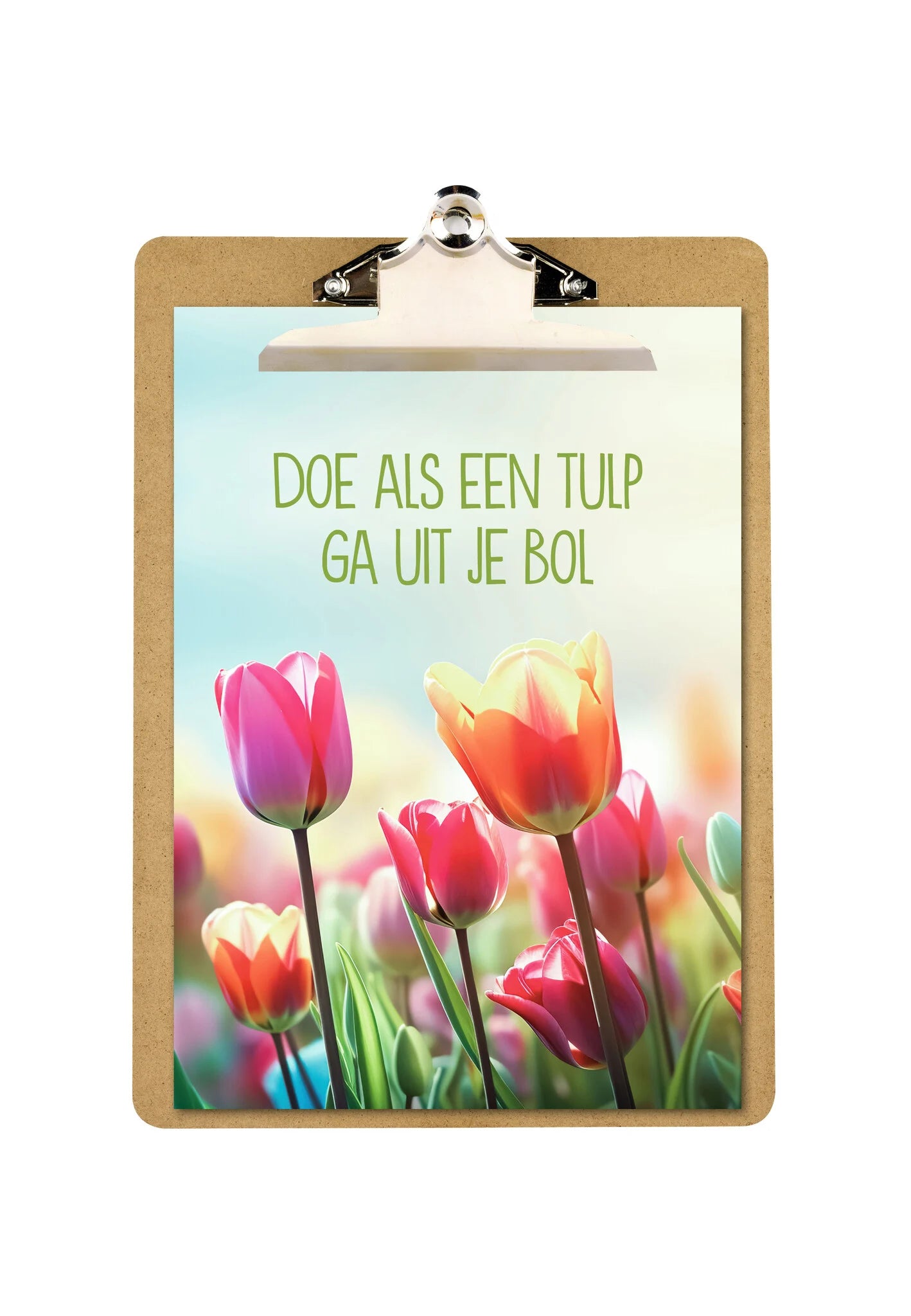 Poster A5 doe als een tulp