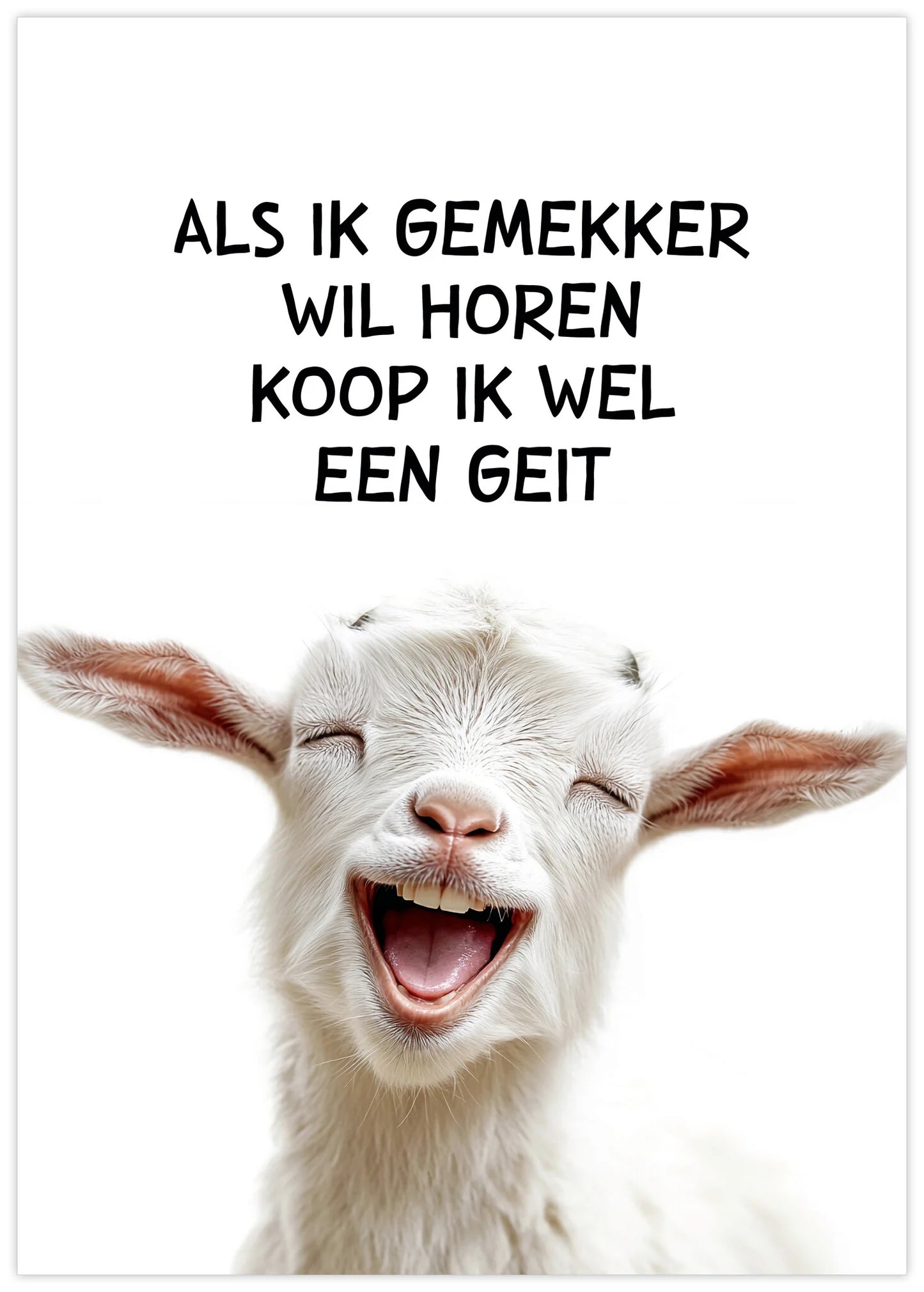 Poster A4 als ik gemekker wil horen