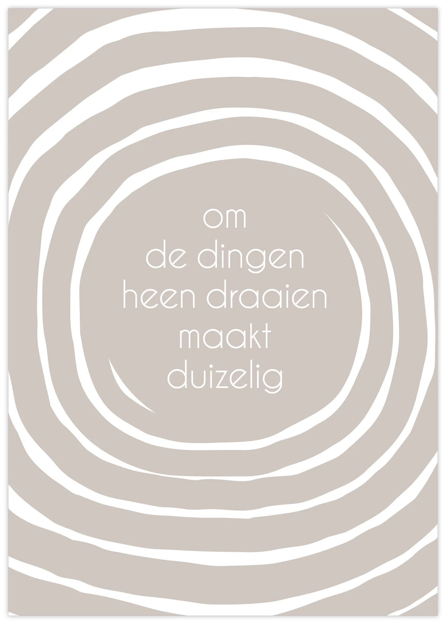 Poster A4 om de dingen heendraaien