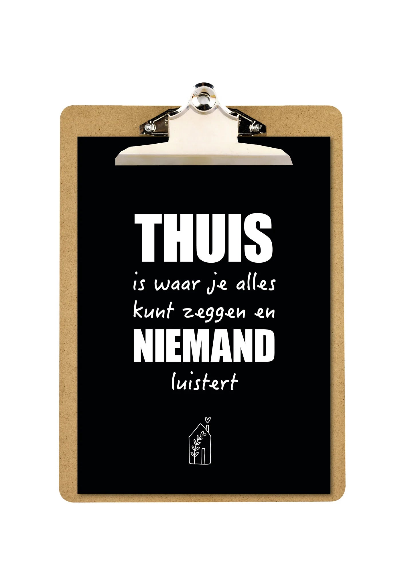 Poster A5 thuis is waar je alles kan zeggen