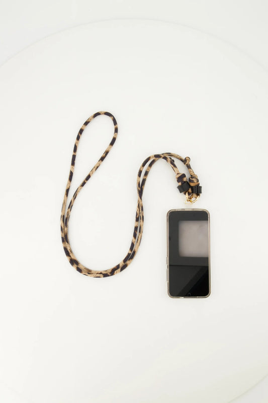 Telefoonkoord leer luipaard