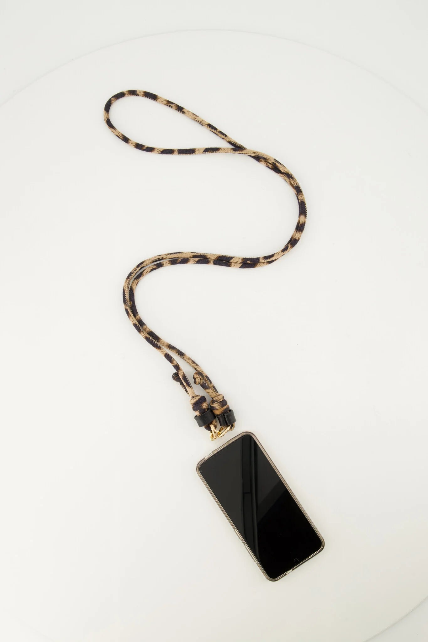 Telefoonkoord leer luipaard