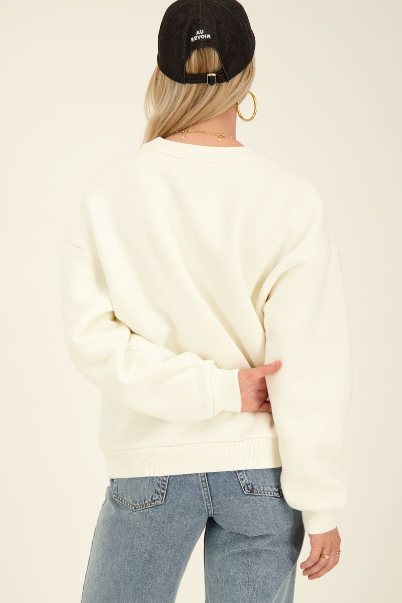 My jewellery sweater la joie de vivre wit Wit