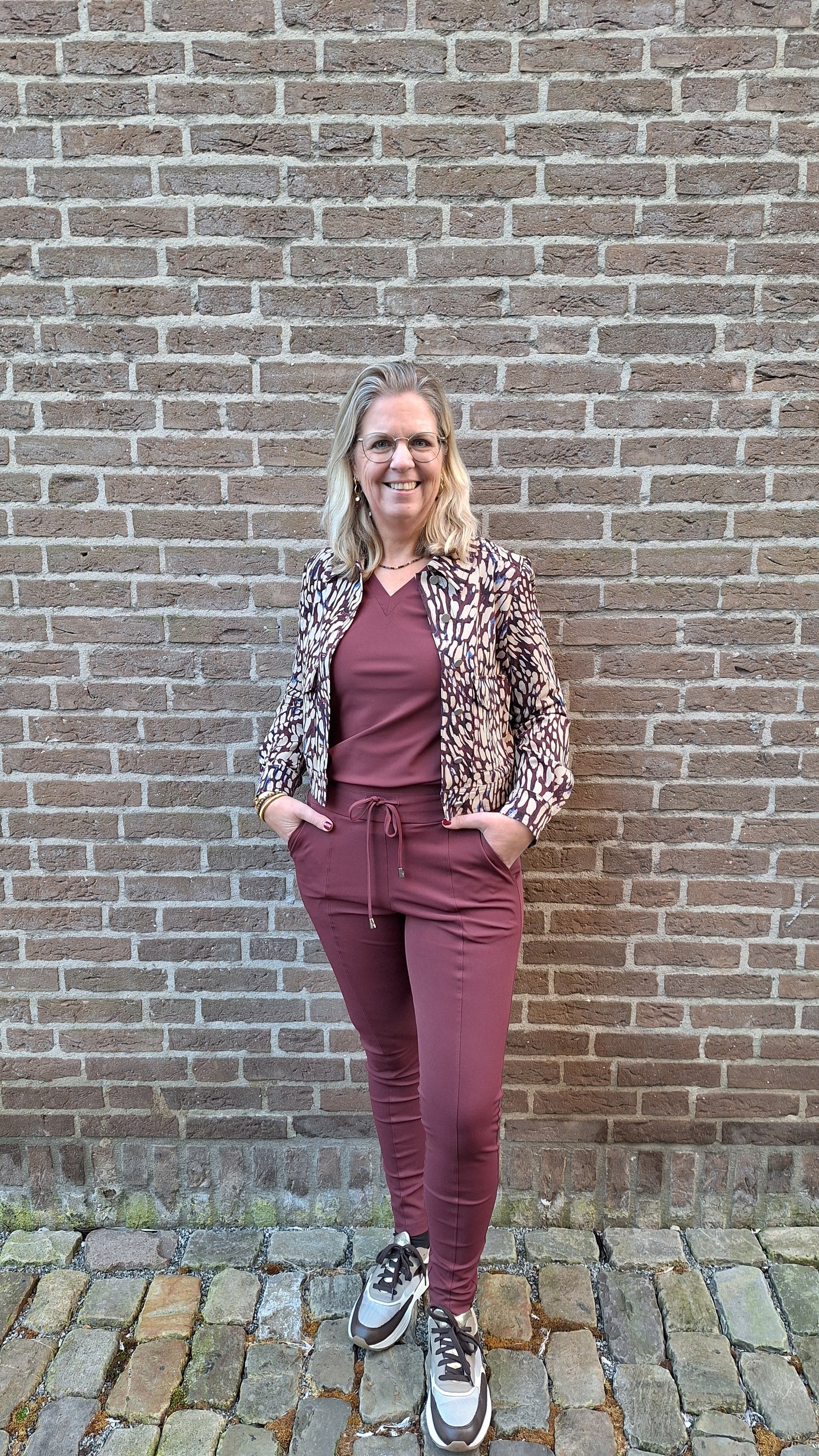 Mi piace Fay skinny bonded Burgundy