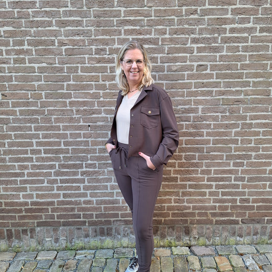 Mi piace Skinny Trousers Bonded Espresso