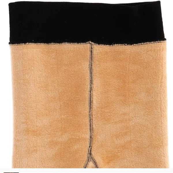 Marianne Fleece panty zwart/bruin